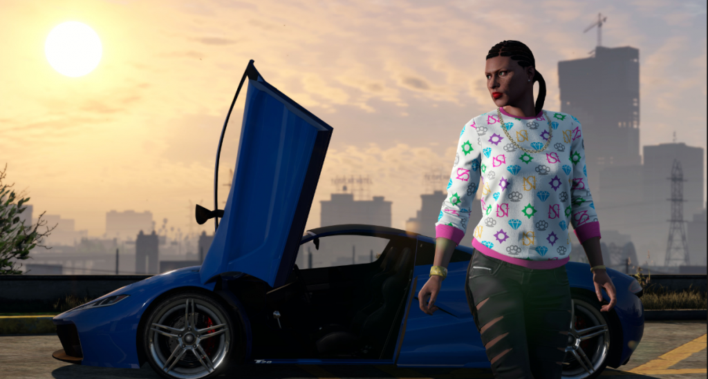 Игрок ГТА со своей машиной