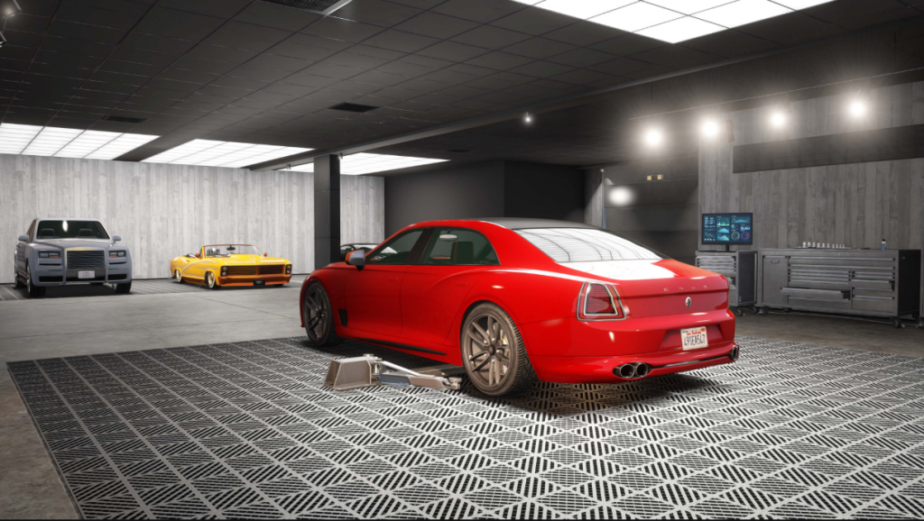 ГТА машина в гараже